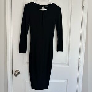 Zara Classic Black Long Sleeve Dress